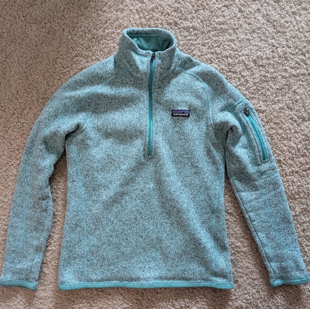Patagonia Better Sweater Quarter Zip Blue Size Small